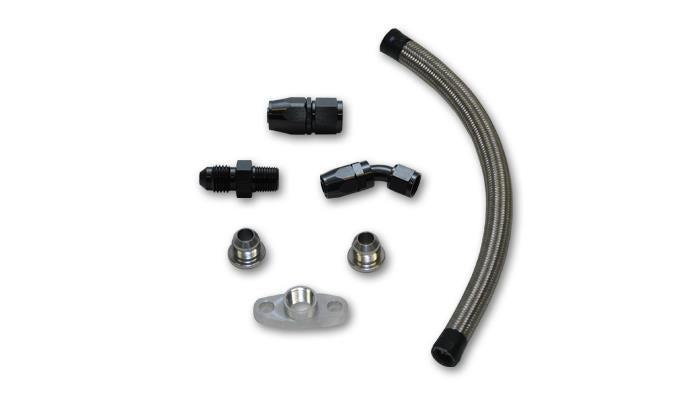 Vibrant Universal Oil Drain Kit incl 12in Teflon lined S.S. hose Fitting