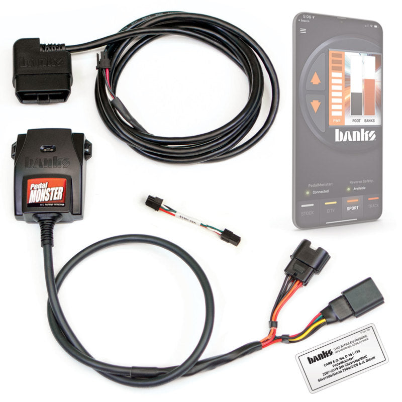 Banks Power Pedal Monster® Kit, Aptiv GT 150, 6 Way, Stand Alone, For Use With Phone