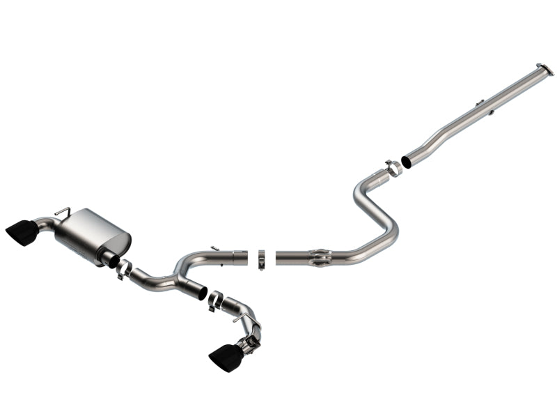 Borla 140832BC 19-20 Hyundai Veloster N 2.0L I4 MT FWD 2DR 3in ATAK CatBack Exhaust w/ Black Chrome Tips - #140832BC