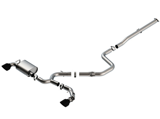 Borla 140832BC 19-20 Hyundai Veloster N 2.0L I4 MT FWD 2DR 3in ATAK CatBack Exhaust w/ Black Chrome Tips - #140832BC