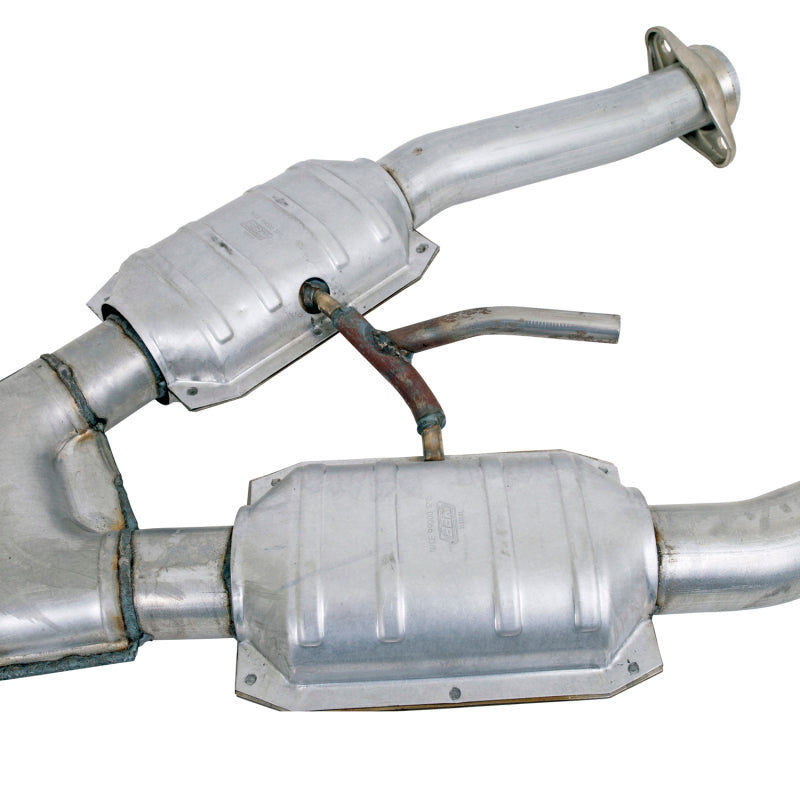 BBK Performance 1810 Short Mid X-Pipe with Catalytic Converters (2-1/2 in) for 1979-1993 Ford Mustang (5.0L) with BBK Automatic Long Tube Headers Automatic Transmission