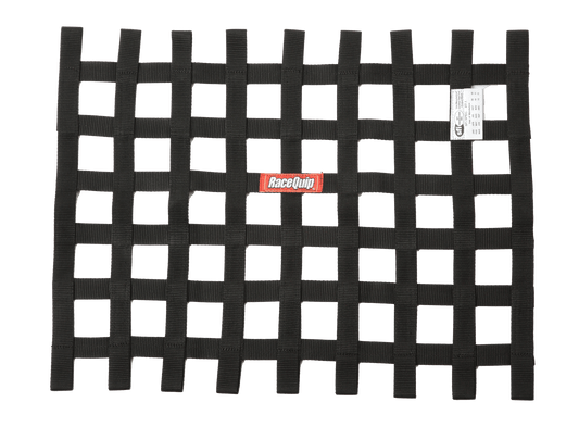 RaceQuip 725005 Black 18in H x 24W SFI Ribbon Window Net
