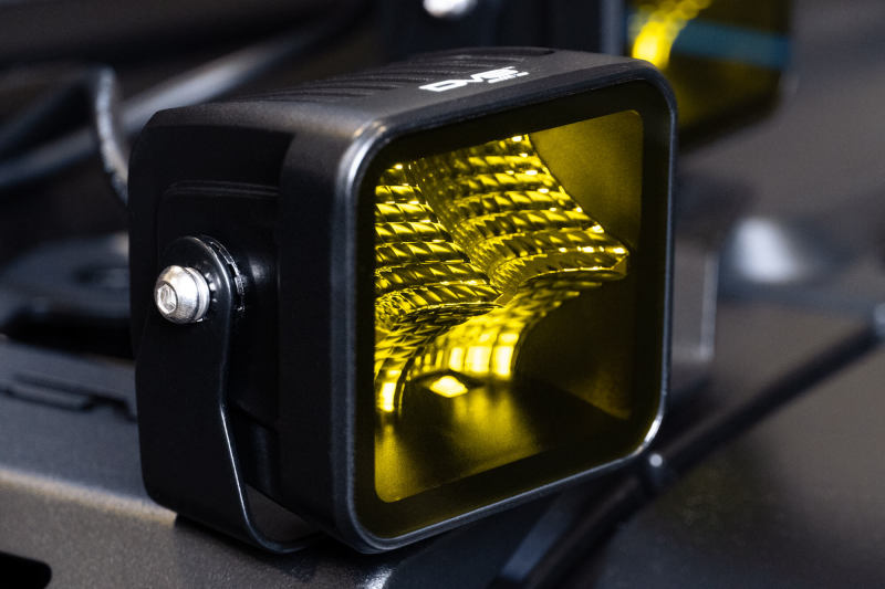 DV8 Offroad 3in Elite Series LED Amber Pod Light - #BE3EW40W-A