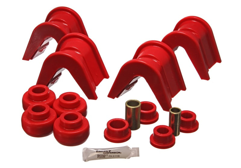 Energy Suspension for 76-77 Bronco Red 4 Deg Comp 14 Pc C-Bushing Set 4.7105R