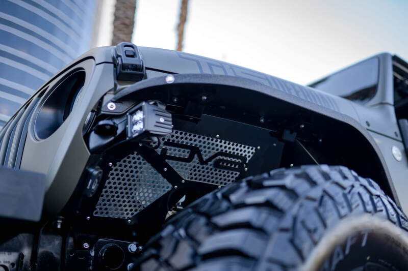 DV8 Offroad 2018+ Jeep Wrangler JL Front Inner Fenders - Black - #INFEND-03FB