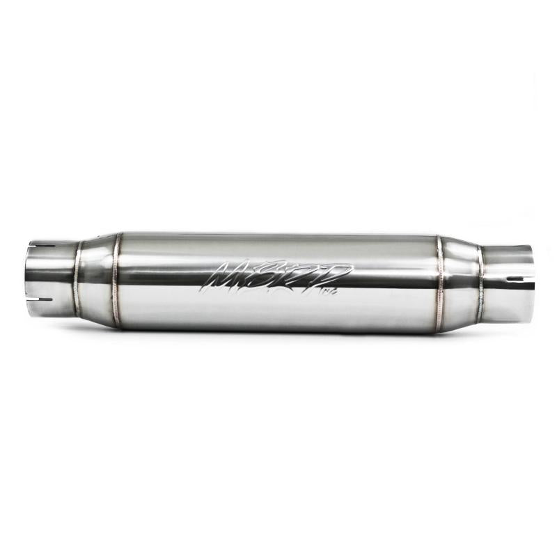 MBRP R1013 Universal Resonator - 3" In/Out, 16" Body, 4" OD, 20" Overall | T304 Stainless