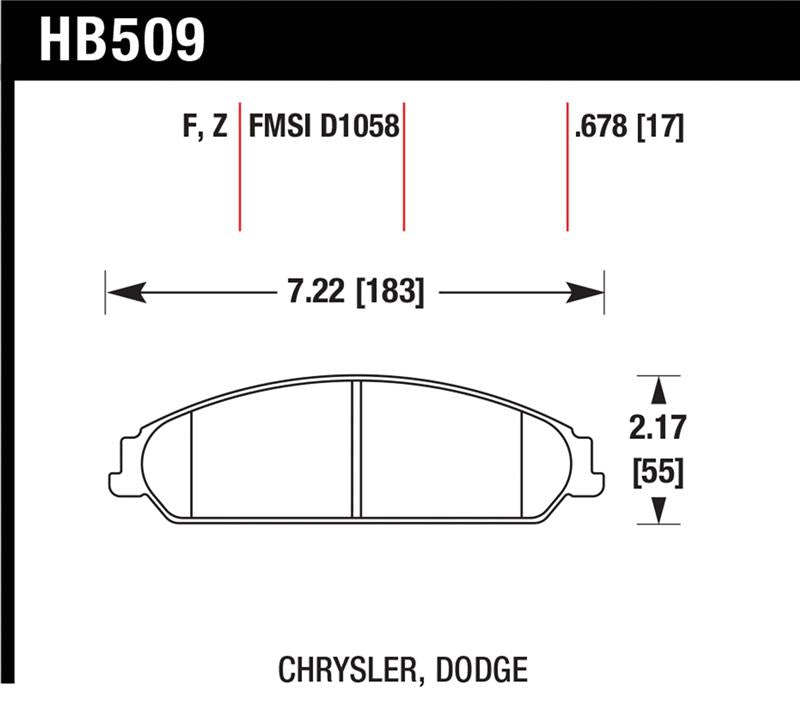 Hawk Performance HB509C.678 HPX Motorsport Brake Pads