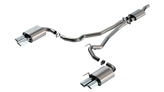 Borla 140981 2024 Ford Mustang Ecoboost 2.3L Cat-Back Exhaust System S-Type w/ Quad Tip - Non-Active - #140981