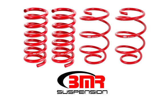 BMR 15-26 S550 Mustang Performance Version Lowering Springs (Set Of 4) (SP081/SP082) - Red