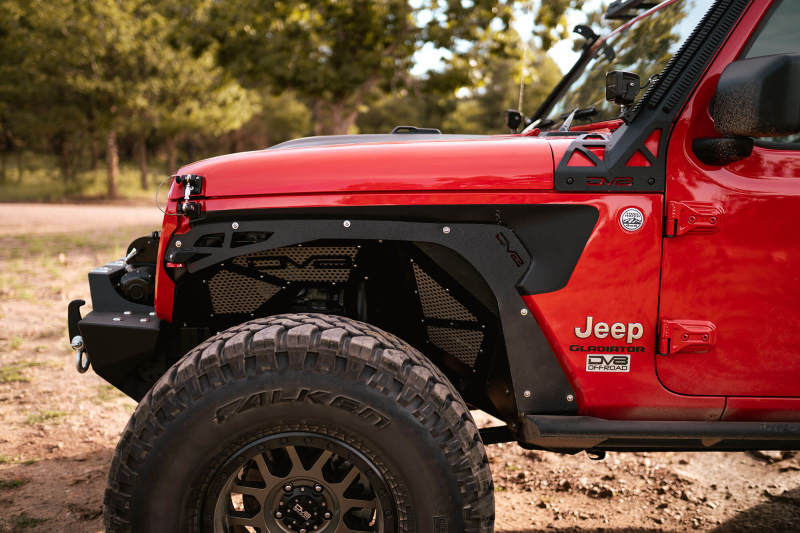 DV8 Offroad 2018+ Jeep Wrangler JL Front Inner Fenders - Black - #INFEND-03FB
