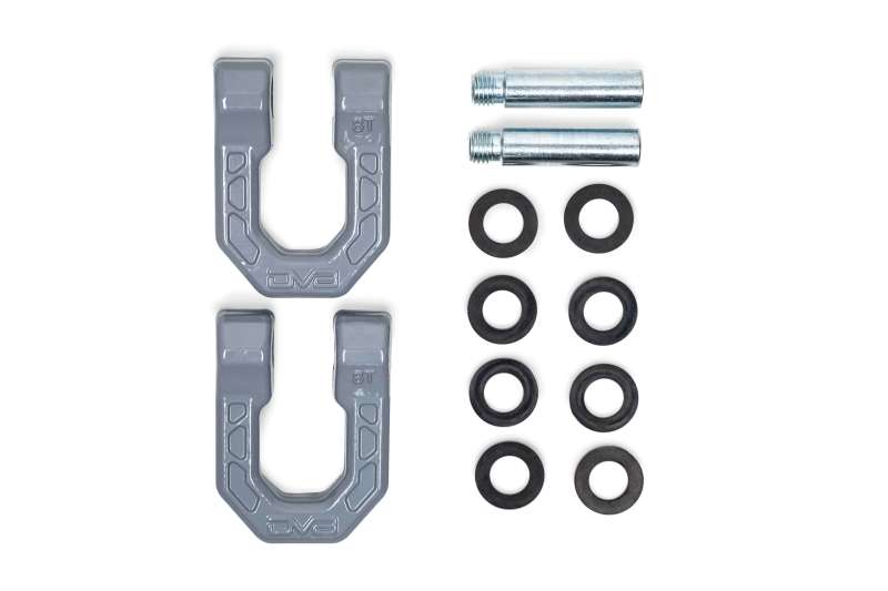 DV8 Offroad Elite Series D-Ring Shackles - Pair (Gray) - #UNSK-01GR