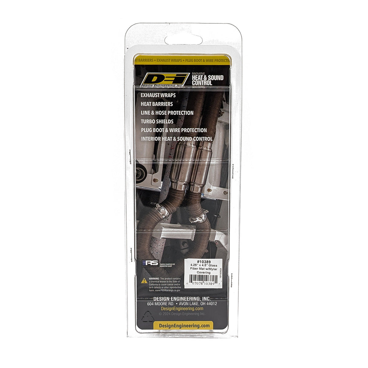 DEI EGR Pipe Cover 4-1/4in x 4.5in with Hook and Loop Closure for 1985-1991 Chevrolet Corvette C4 L98