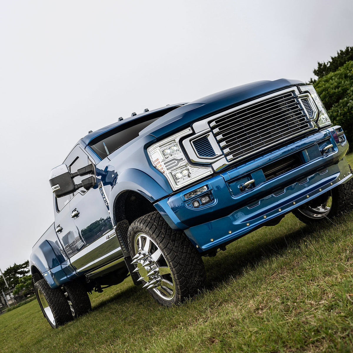 AlphaRex 880339 20-22 Ford F-250/350/450/550 SD NOVA-Series LED Projector Headlights Chrome with Sequential Signal & Switchback DRL