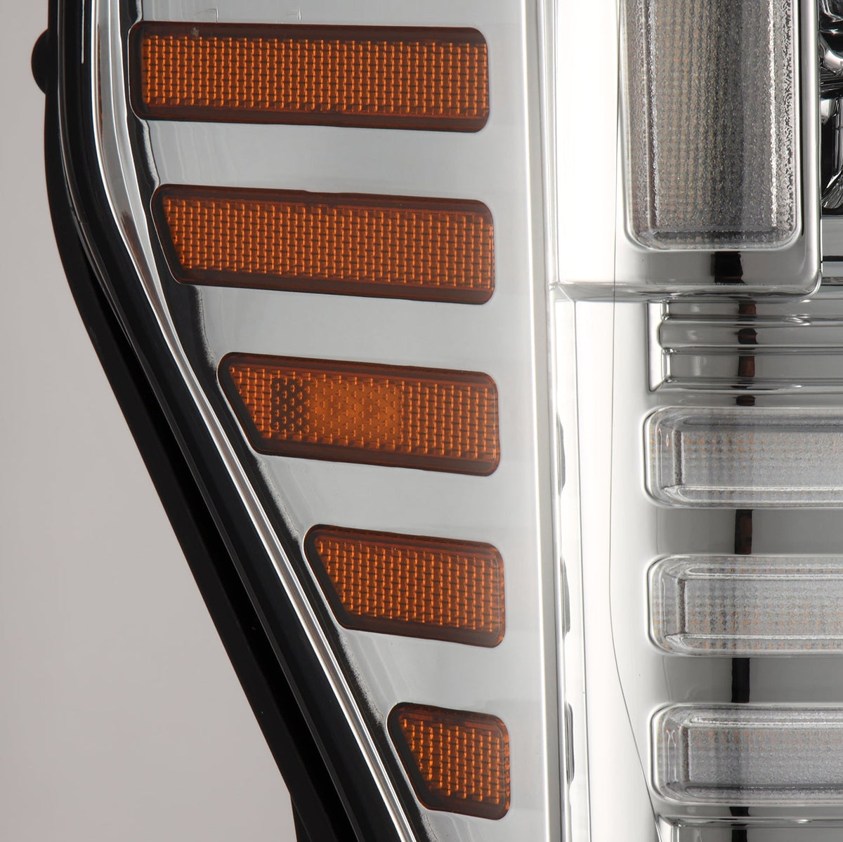AlphaRex 880339 20-22 Ford F-250/350/450/550 SD NOVA-Series LED Projector Headlights Chrome with Sequential Signal & Switchback DRL