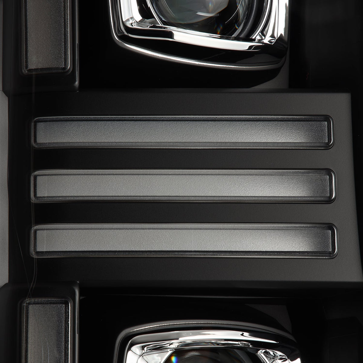 AlphaRex 880344 20-22 Ford F150 Pro-Series Projector Headlights Black with Activation Light / Sequential Signal / DRL