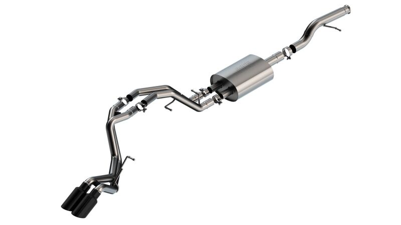 Borla 140854BC 21-22 Chevrolet Tahoe 5.3L V8 AT 2/4WD Touring Cat-Back Exhaust (Black Chrome) - #140854BC