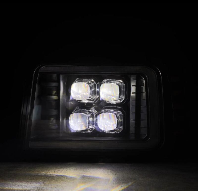 AlphaRex 880299 92-96 Ford F-Series/Bronco NOVA-Series LED Projector Headlight Bk with Activation Light Sequential Signal & Switchback DRL