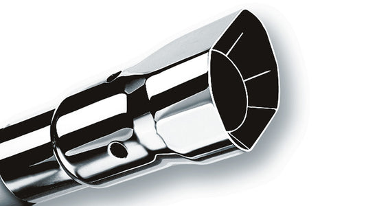 Borla 20132 Polished Exhaust Tip Single Square Angle-Cut Intercooled (2.5 in Inlet)