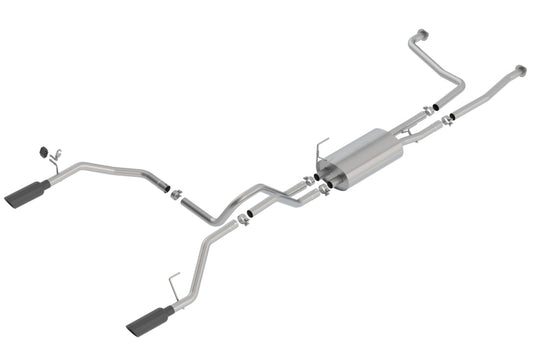 Borla 140796BC 16-19 Nissan Titan 5.6L V8 2WD/4WD S-Type Catback Exhaust - Black Chrome Tips - #140796BC