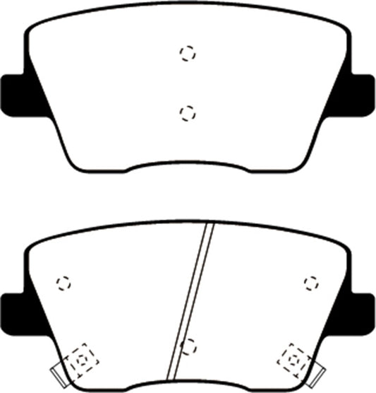 EBC Racing 19-21 Hyundai Veloster (2nd Gen) 2.0 Turbo N RP-X Race Rear Brake Pads DP82344RPX