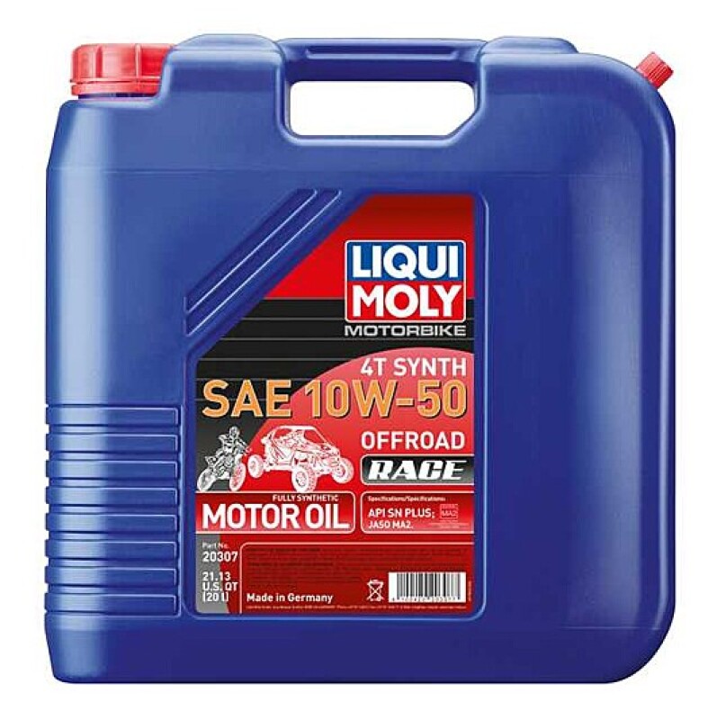 LIQUI MOLY 20L Motorbike 4T Synth SAE 10W-50 Offroad Race (20307)