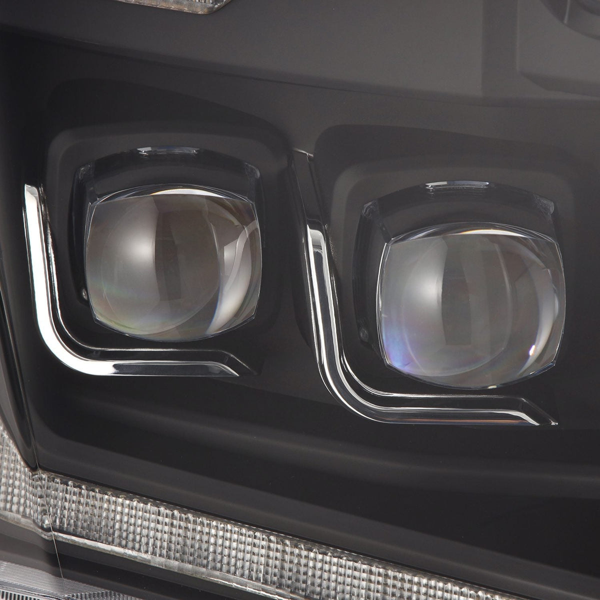 AlphaRex 880137 21-22 Ford F-150 NOVA LED Projector Headlights Plank Style Black with Activation Light/Sequential Signal