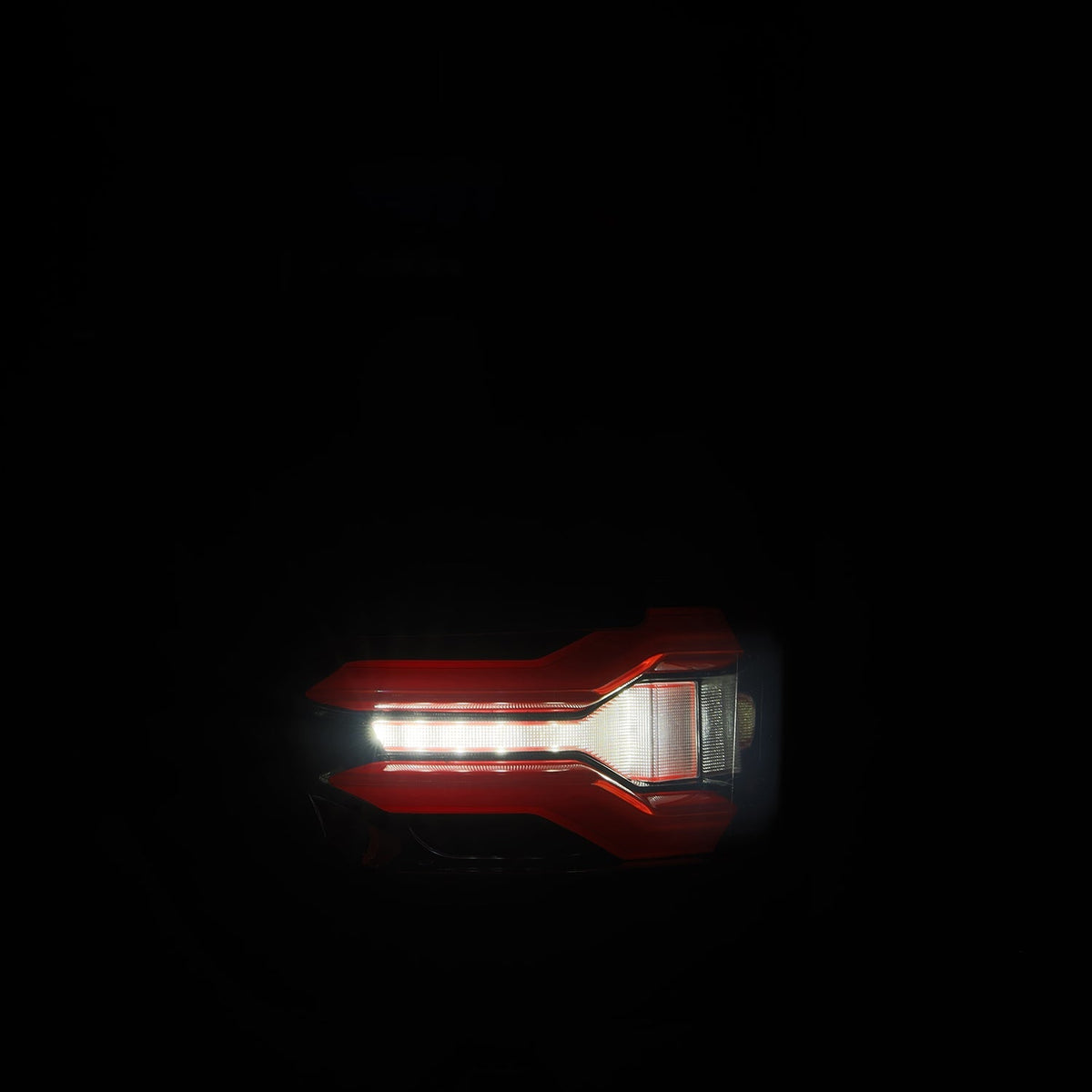 AlphaRex 653050 21-23 Ford F-150 LUXX LED Taillights - Black Red with BLIS
