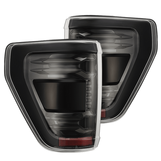 AlphaRex 653060 2021-2023 Ford F-150 LUXX LED Taillights - Alpha-Black with BLIS