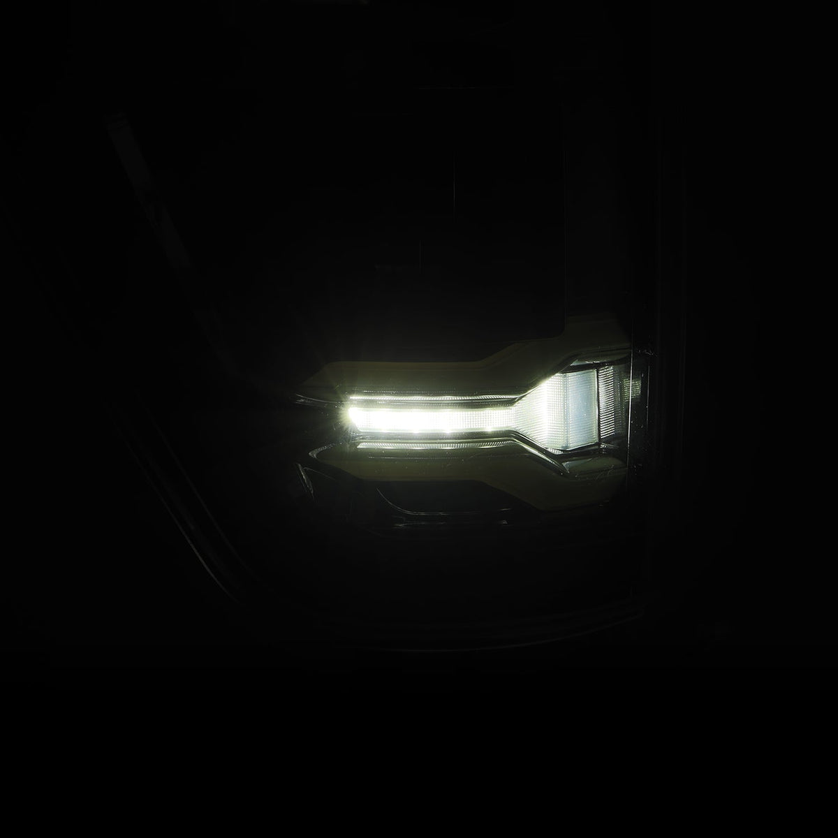 AlphaRex 653060 21-23 Ford F-150 LUXX LED Taillights - Alpha-Black with BLIS