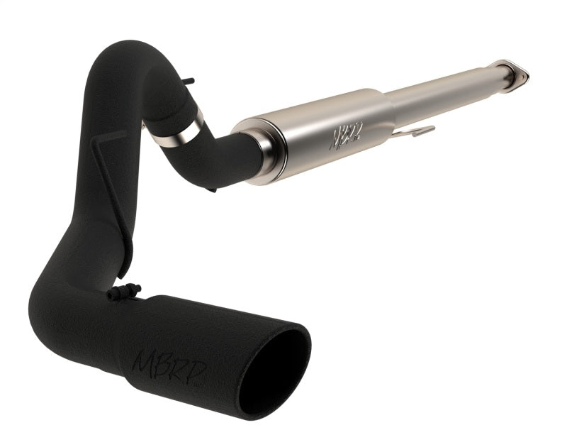 MBRP S5259BLK Armor BLK Cat-Back Exhaust - 4-Inch Single Side Exit | Black Coated Aluminized