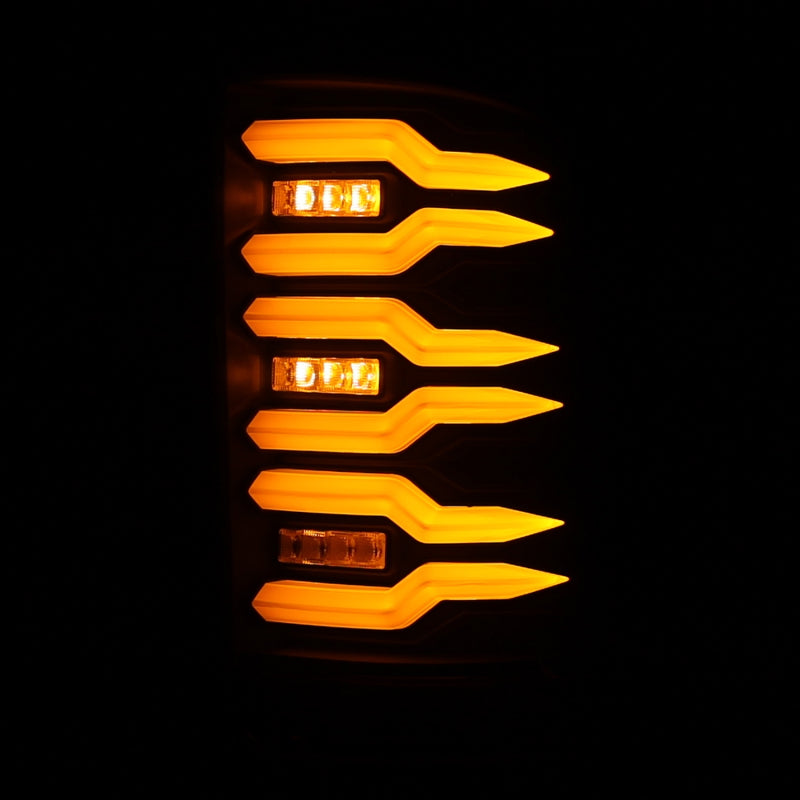 AlphaRex 630060 07-13 GMC Sierra 1500/07-14 2500/3500 HD (No Classic/Dually) Luxx-Series LED Tail Lights Black