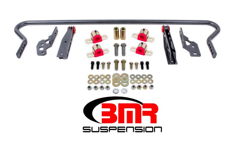 BMR 2011-2014 S197 Mustang Rear Hollow 25mm Adj. Sway Bar Kit with Bushings - Black Hammertone