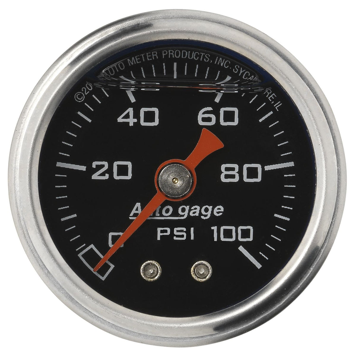 AutoMeter 2174 AutoGage 1.5in Liquid Filled Mechanical 0-100 PSI Fuel Pressure Gauge