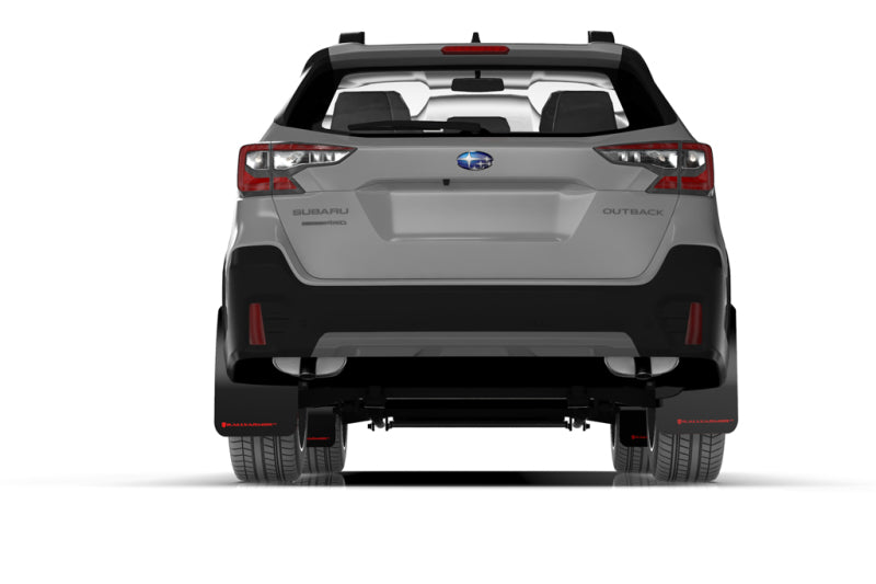 Rally Armor UR Mud Flaps - 2020-2025 Subaru Outback - Black/Red Logo - #MF66-UR-BLK/RD
