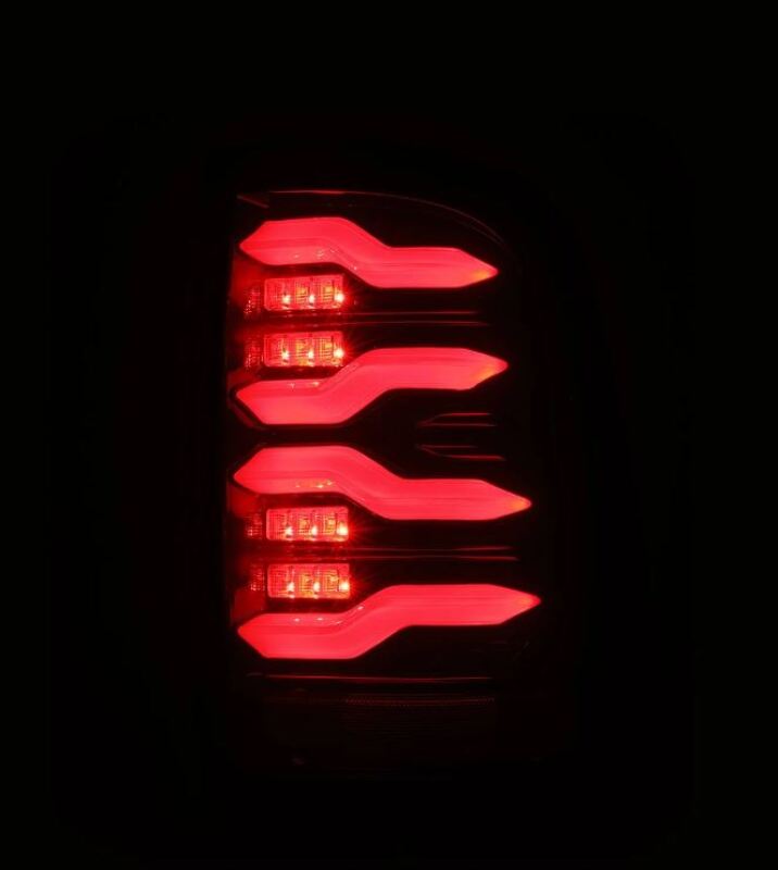 AlphaRex 640002 09-18 Dodge RAM LUXX-Series LED Taillights Black Red w/Activation Light & SS