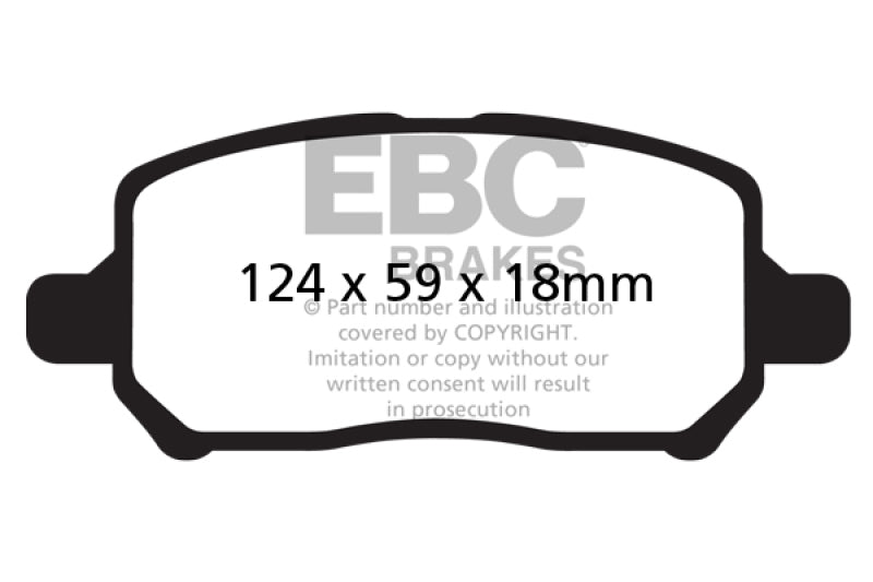 EBC 05-10 Chevrolet Cobalt 2.2 4 Lug Greenstuff Front Brake Pads DP21660
