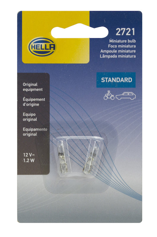 HELLA 2721TB 2721 12V 12W W2x4.6d T15 Bulbs Pair