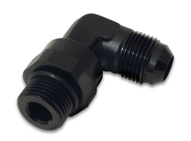 Vibrant -12AN Male Flare to Male -12AN ORB Swivel 90 Degree Adapter Fitting
