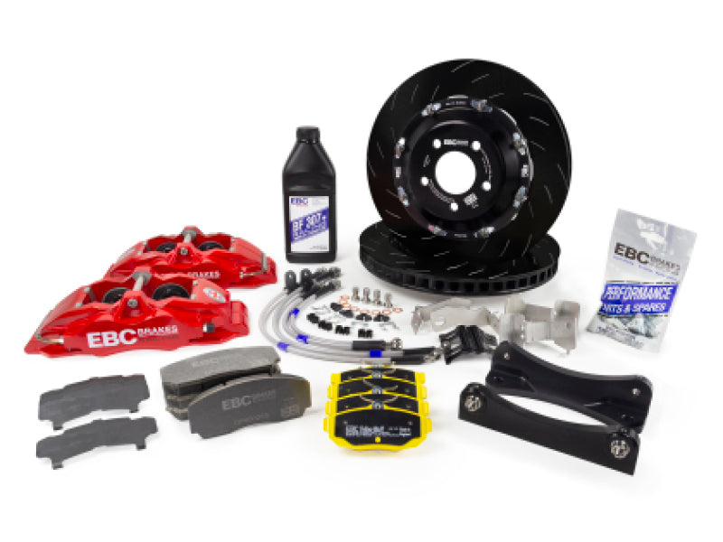 EBC Racing 23-24 Toyota GR Corolla 1.6T Red Apollo-6 Calipers 355mm Rotors Front Big Brake Kit BBK055RED-1