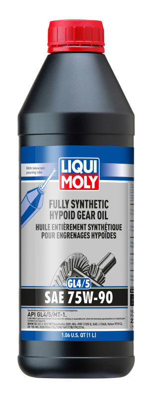 LIQUI MOLY 1L Fully Synthetic Hypoid Gear Oil (GL4/5) 75W-90 (22090) - Pack of 6