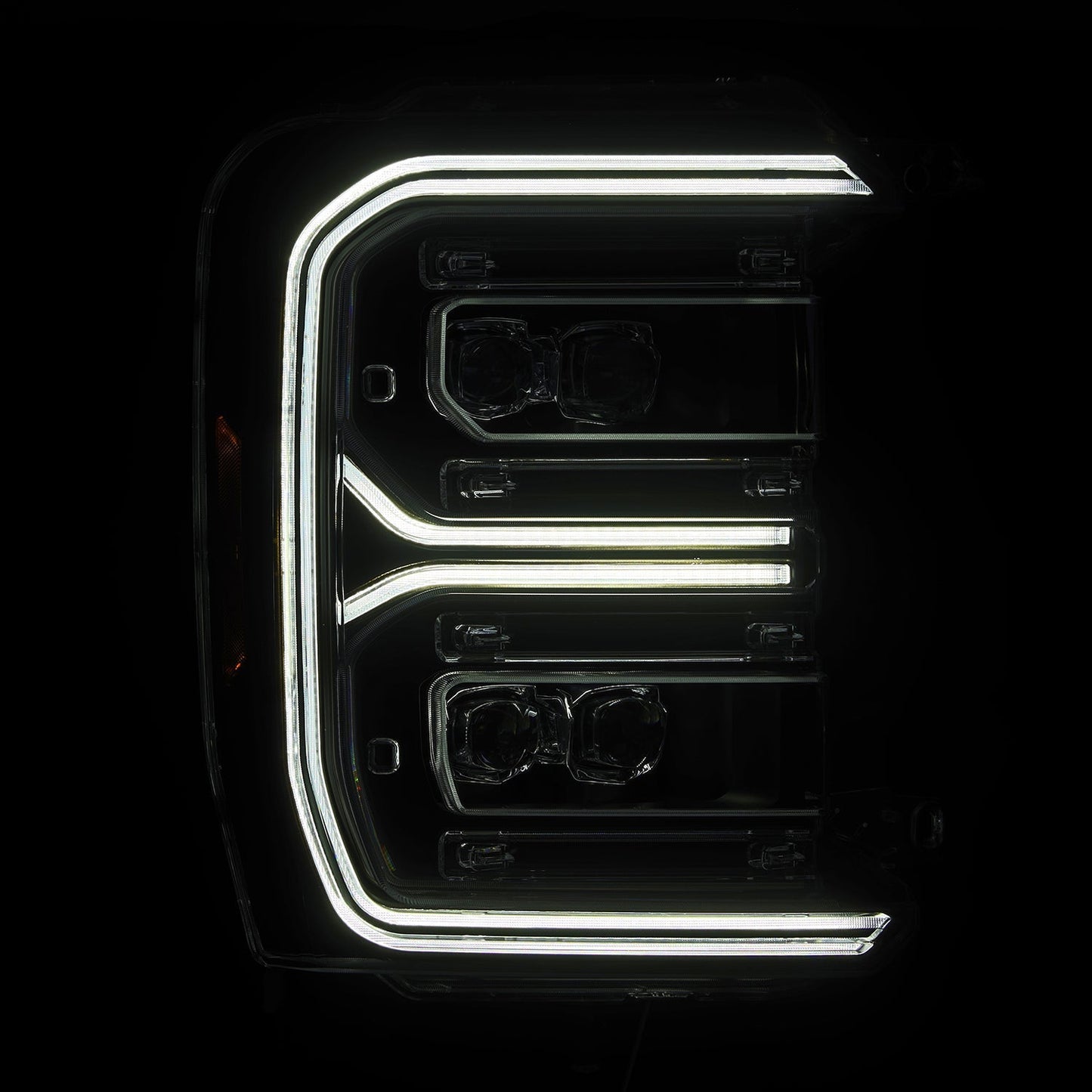 AlphaRex 880895 23-26 Ford F-250 SD NOVA LED Projector Headlights Black w/Activation Light/Sequential Signal/Switchback