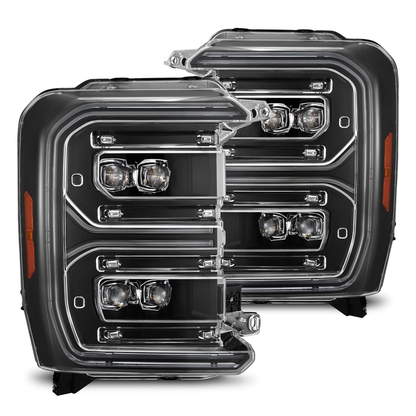AlphaRex 880895 23-26 Ford F-250 SD NOVA LED Projector Headlights Black w/Activation Light/Sequential Signal/Switchback