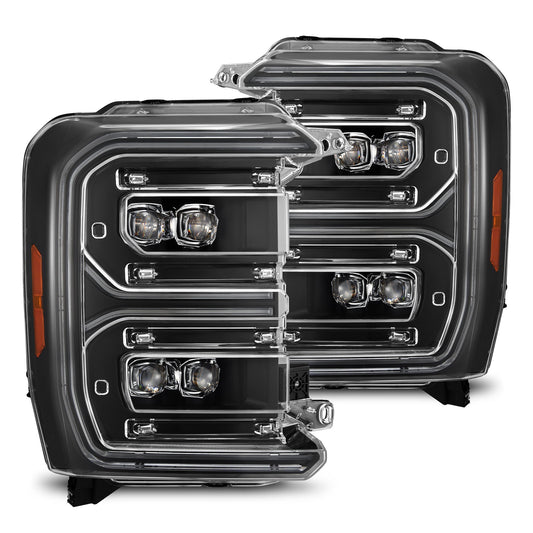 AlphaRex 880895 23-26 Ford F-250 SD NOVA LED Projector Headlights Black w/Activation Light/Sequential Signal/Switchback