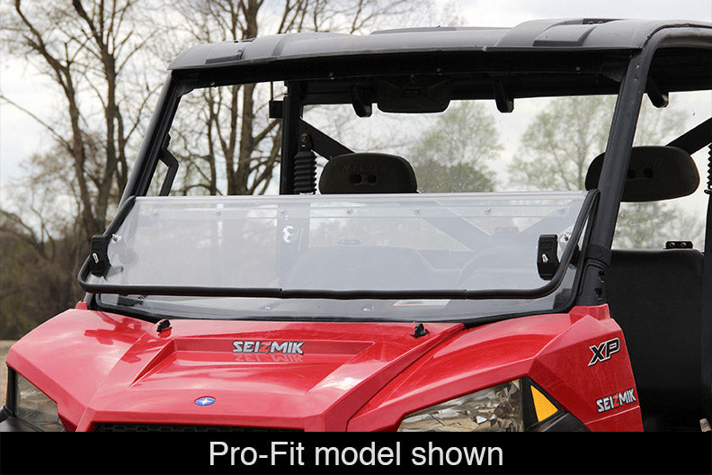Seizmik 03-23 Polaris 570-800 Ranger Full-Size - 1.75 in. Versa-Fold Windshield - UV Resistant 50-23078KIT