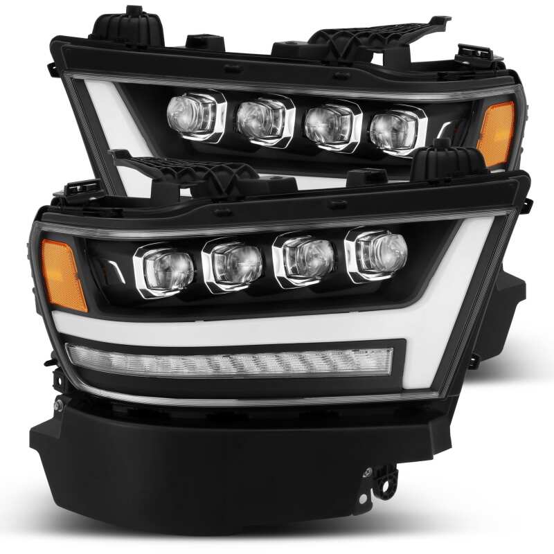 AlphaRex 880518 19-20 Ram 1500 HD NOVA LED Projector Headlight Plank Style Matte Black with Activation Light/Sequential Signal/DRL