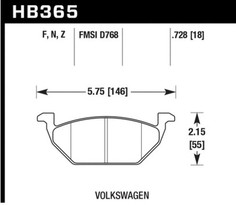 Hawk Performance HB365B.728 HPS 5.0 Street Brake Pads
