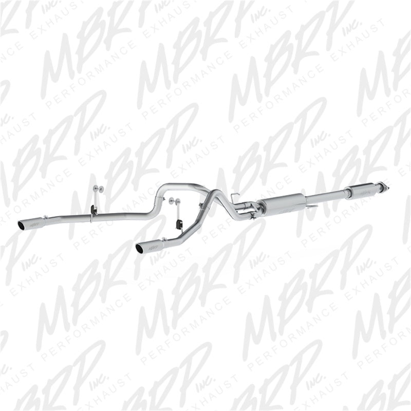 MBRP S5258409 Armor Plus Cat-Back Exhaust - 2.5-Inch Dual Rear Exit | T409 Stainless