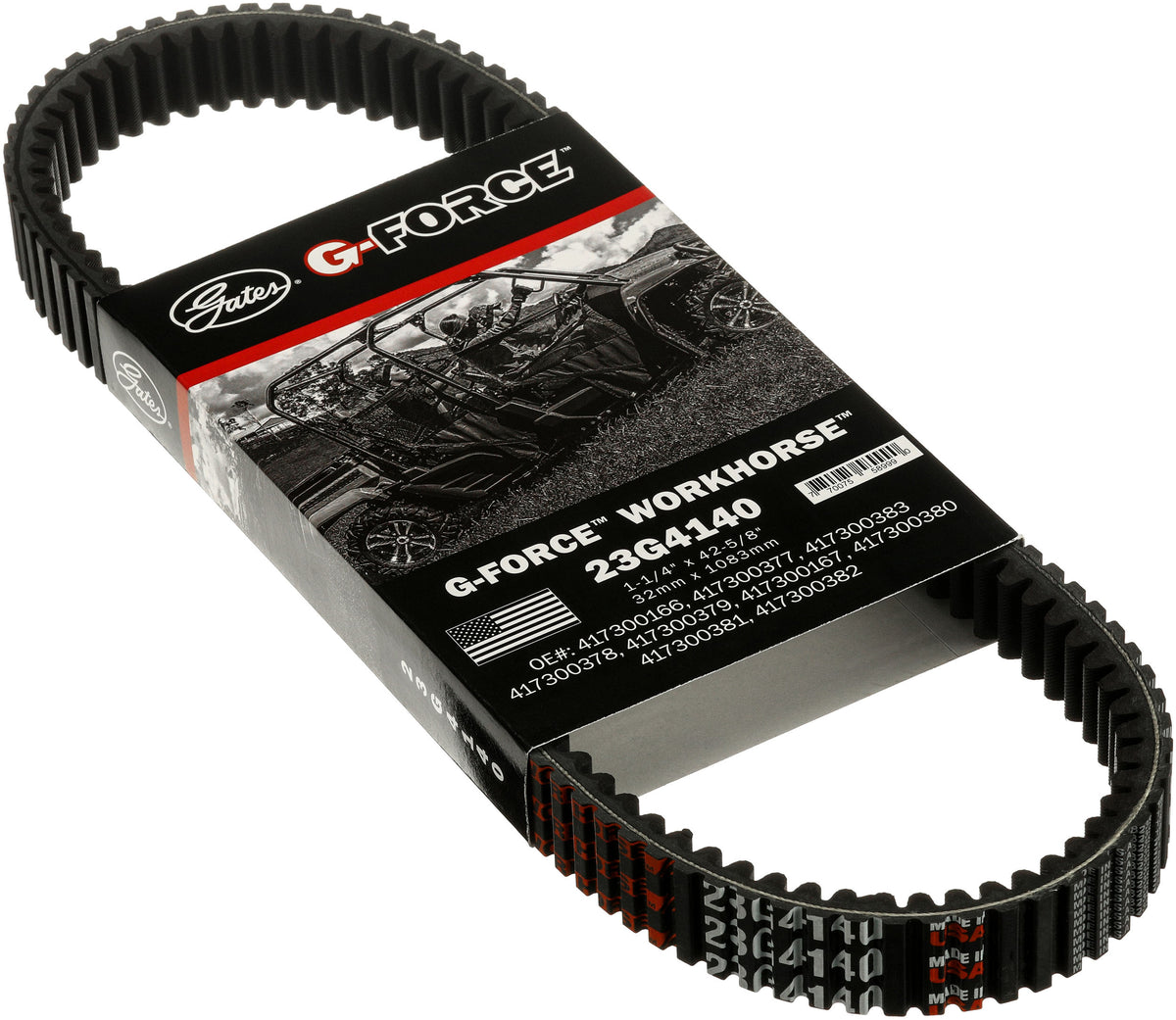Gates 23G4140 G-Force CVT Belt for 2014-2016 Polaris ACE 327cc