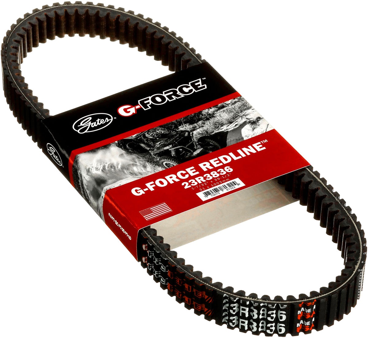 Gates 23R3836 G-Force RedLine CVT Belt for 2009 Polaris Sportsman XP 850 EFI