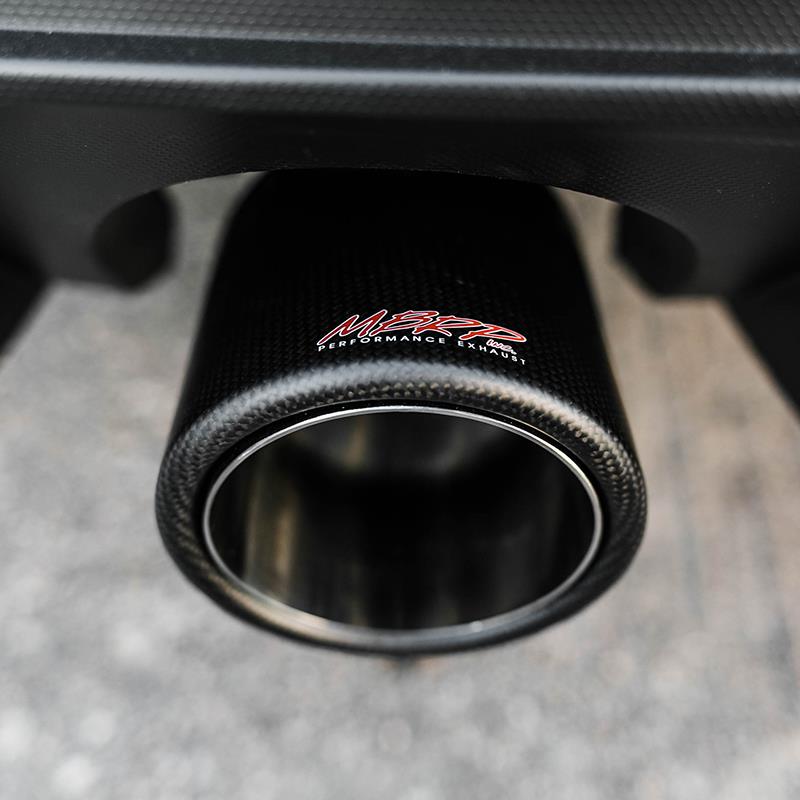 MBRP T5122CF Dual Wall Angled Exhaust Tip (4in outside diameter, 3in inlet, 7.7in length, Carbon Fiber), 1 Pack